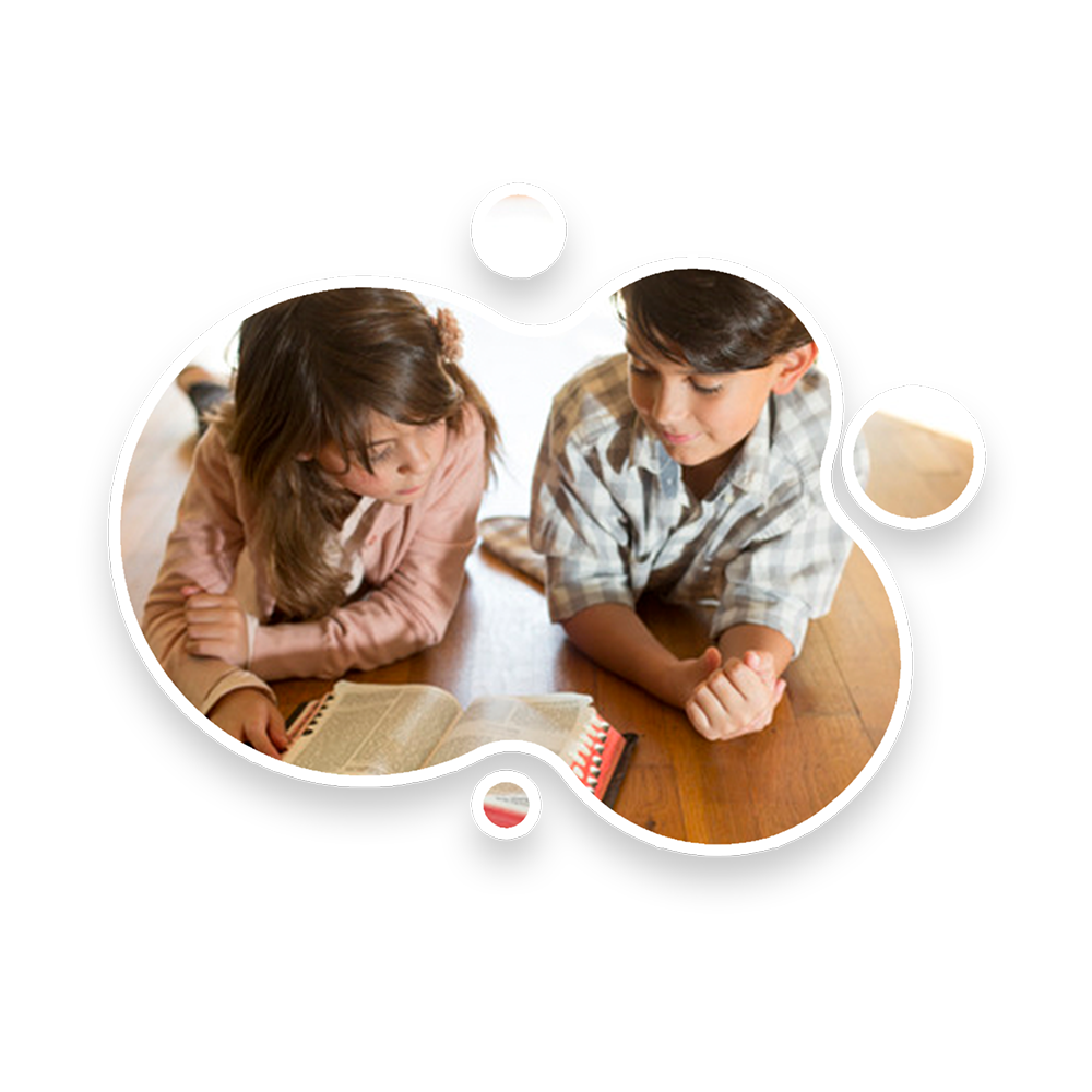 Children exploring the Bible